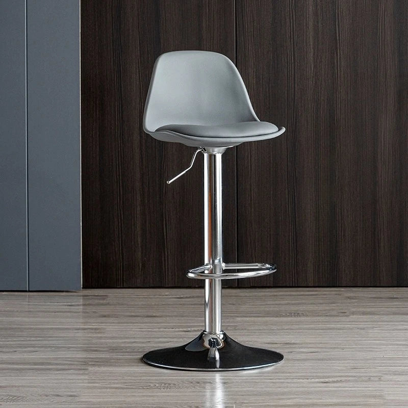 Modern Leather Upholstered Bar Stools [Adjustable]