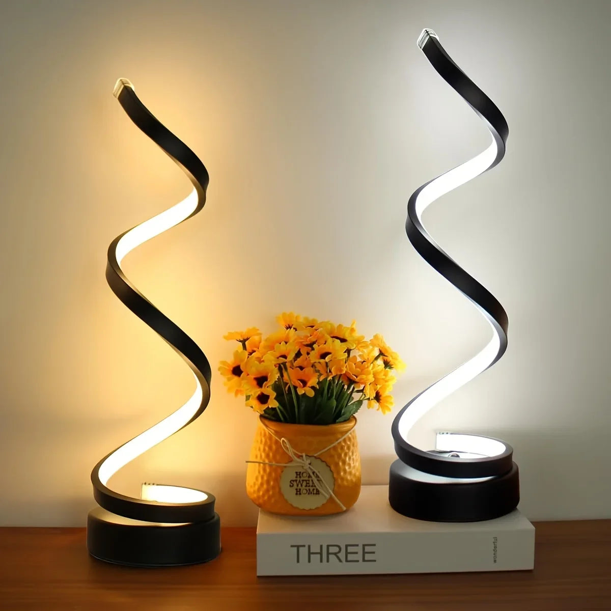 Spiral LED Night Light 3 Colors Dimmable