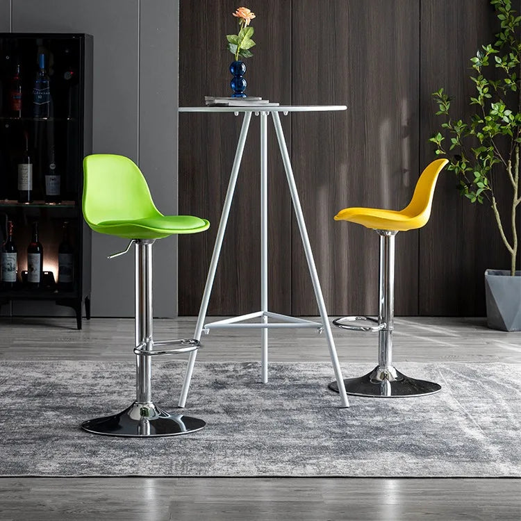 Modern Leather Upholstered Bar Stools [Adjustable]