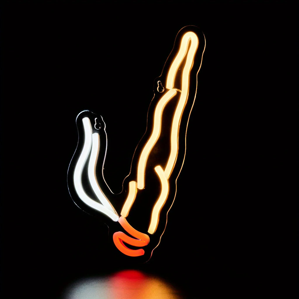 1pc Backboard Led Neon Light Cigarette, Wall Mounted Lights, USB Powered