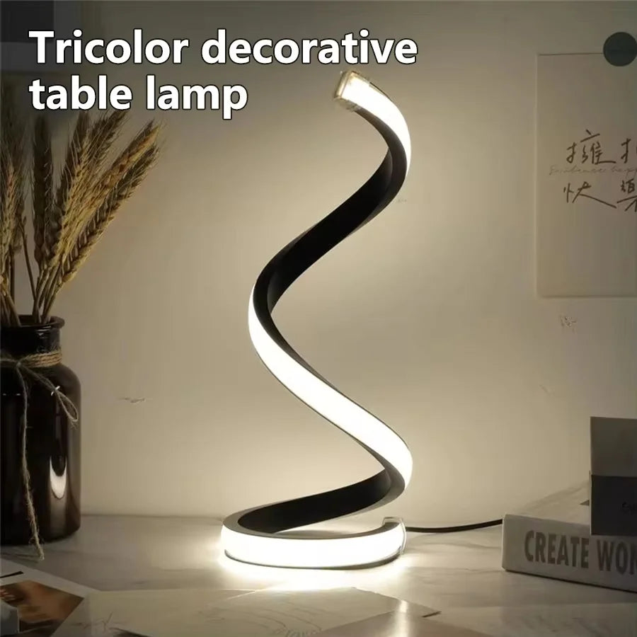 Spiral LED Night Light 3 Colors Dimmable